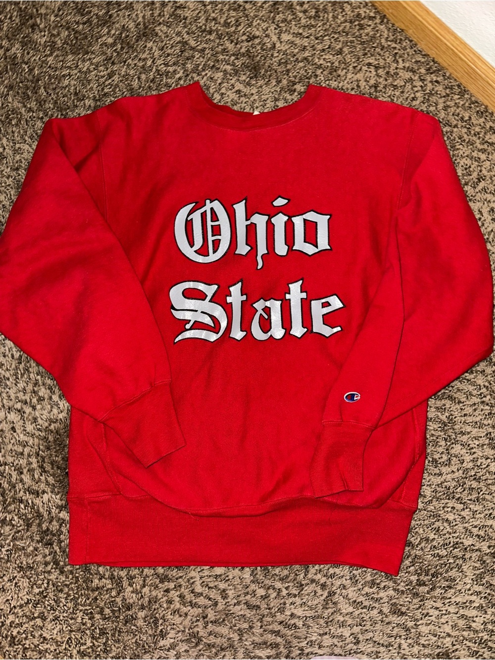 Champion Red Ohio State Crewneck Sweatshirt